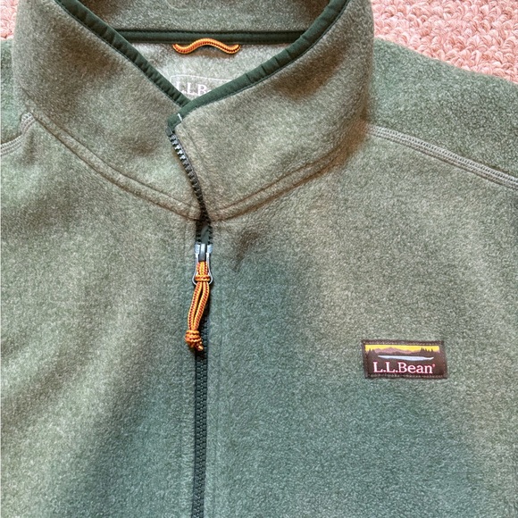 LL Bean Green Fleece Vest XL - Picture 2 of 3